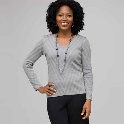 Long Sleeve V-Neck Sweater
