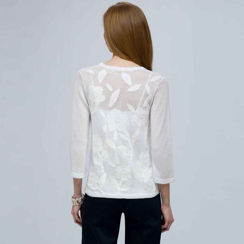 Open Cardigan., White, large image number 1