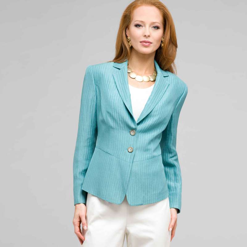 2 Button Front Jacket, Surf, large image number 0